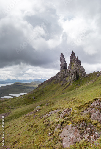 View at Old Man of Storr at Skye in Scotland