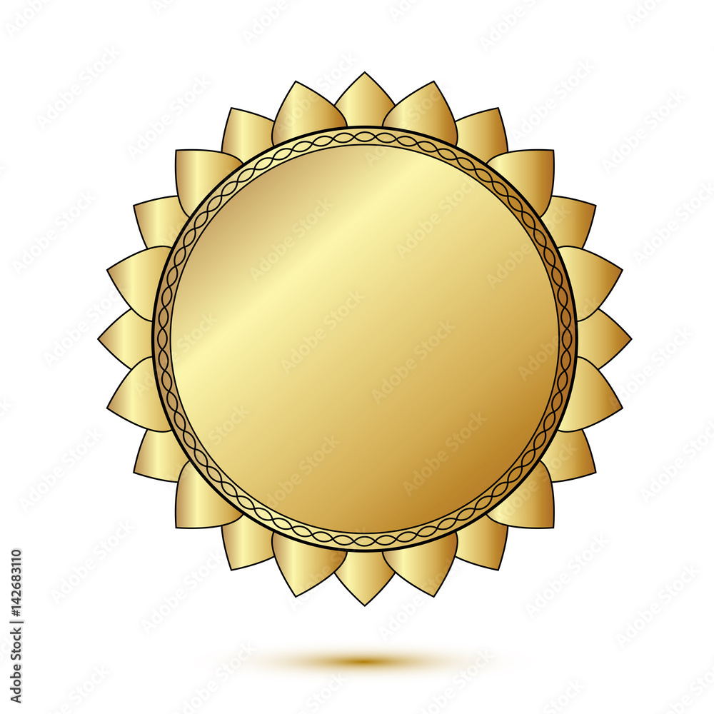 Golden blank label, vector illustration Golden blank label, vector illustration
