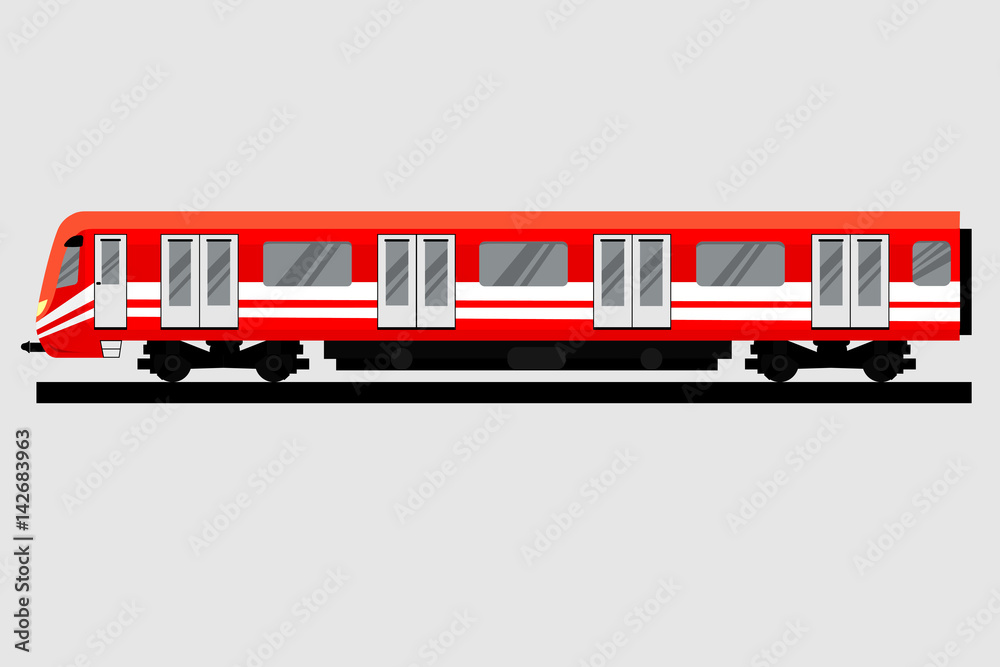 Underground train. Isolated Subway transport Underground train. Isolated Subway transport