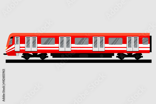 Underground train. Isolated Subway transport