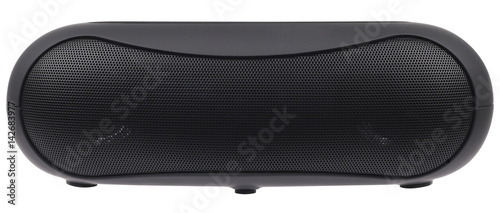 Plakat Oval bluetooth speaker isolated on white background.