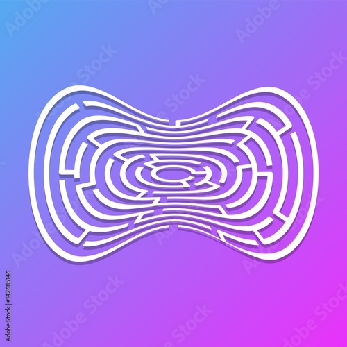 Deformed maze. Labyrinth distortion