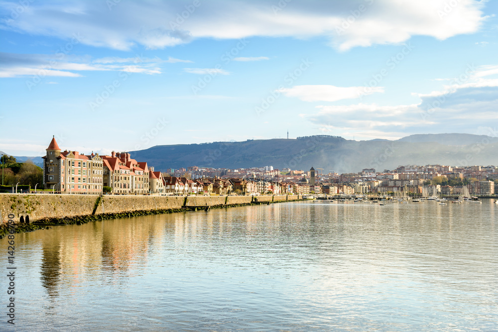beautiful city of getxo at basque country, Spain