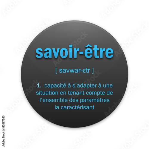 Bouton définition "SAVOIR-ETRE" vecteur