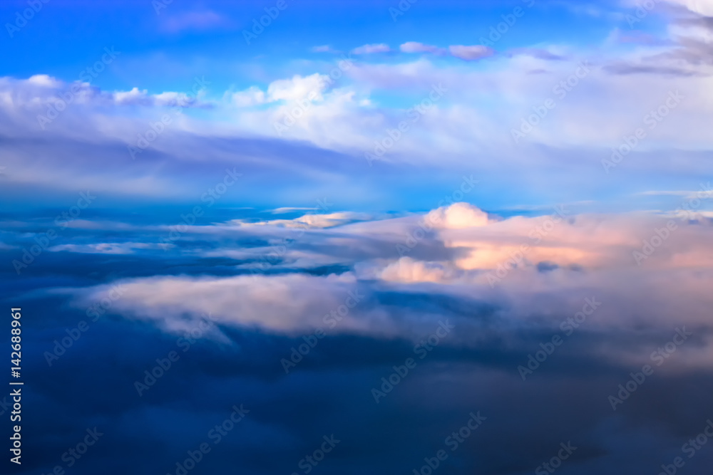 Silky cloudscape from airplane Point of view Silky cloudscape from airplane Point of view