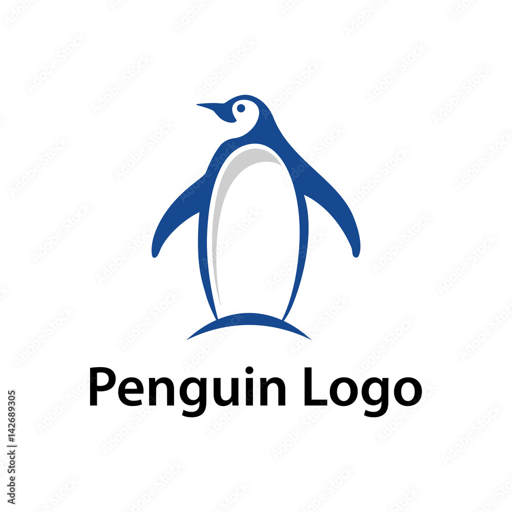 Fototapeta premium Simple Penguin Vector Logo Symbol