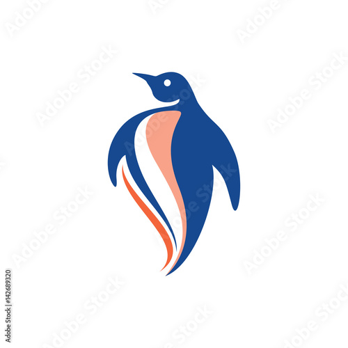 Abstract Penguin - Pole Ice Snow Logo Template