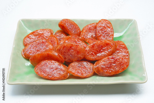 chinese sausage sliced
