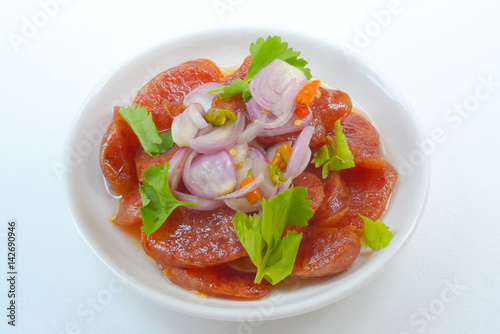Chinese Sausage Salad ,Thai style food