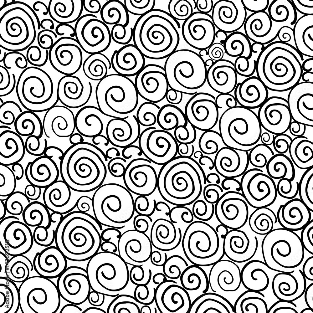 Hand drawn spiral pattern.