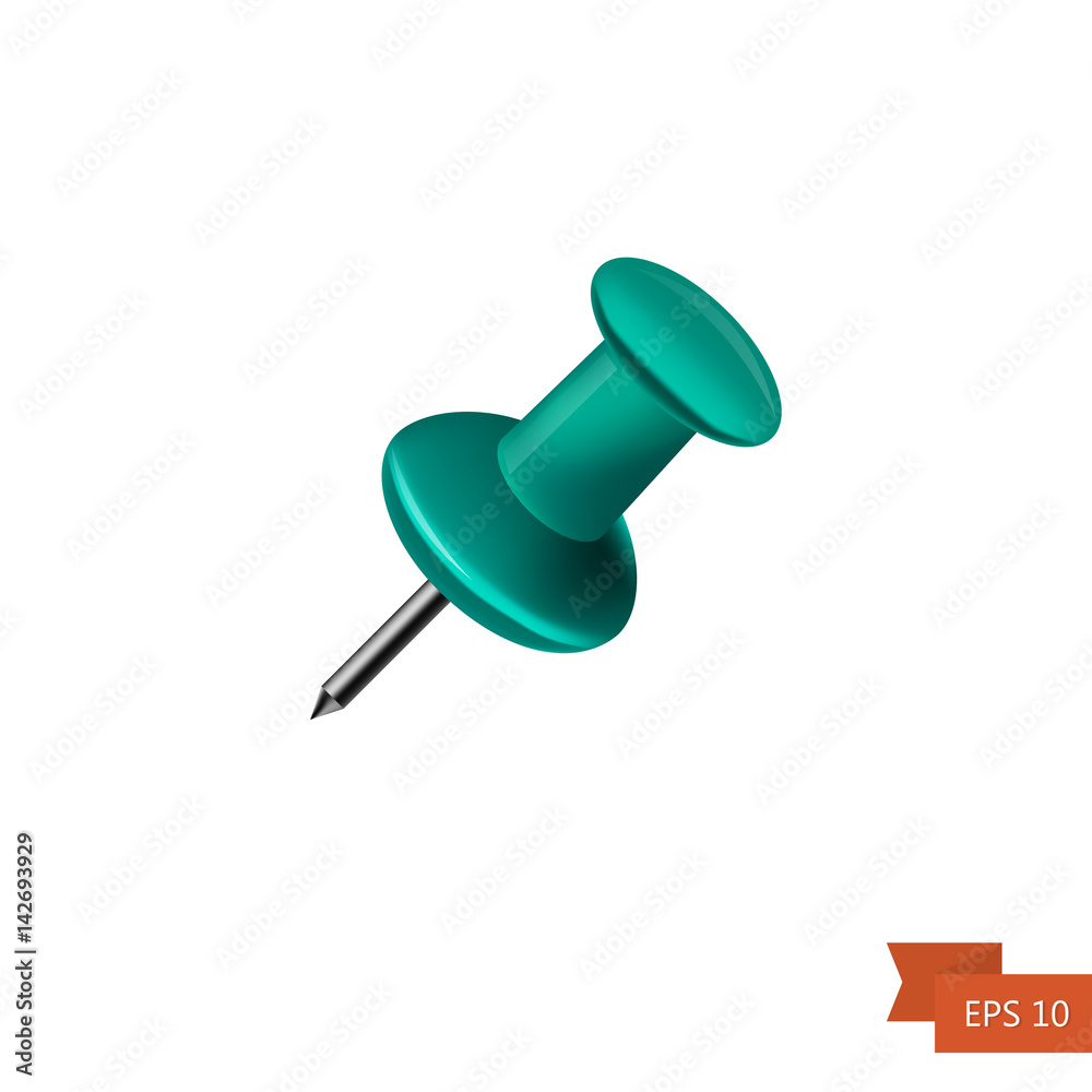 Pin. Isolated on white background. Vector. Pin. Isolated on white background. Vector.