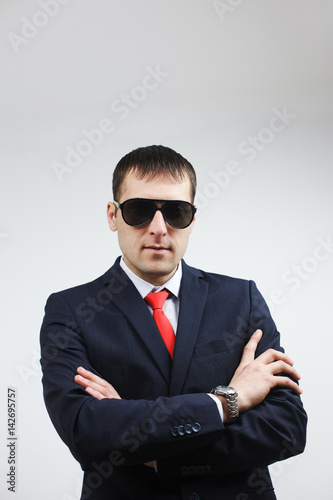A man in a business sui