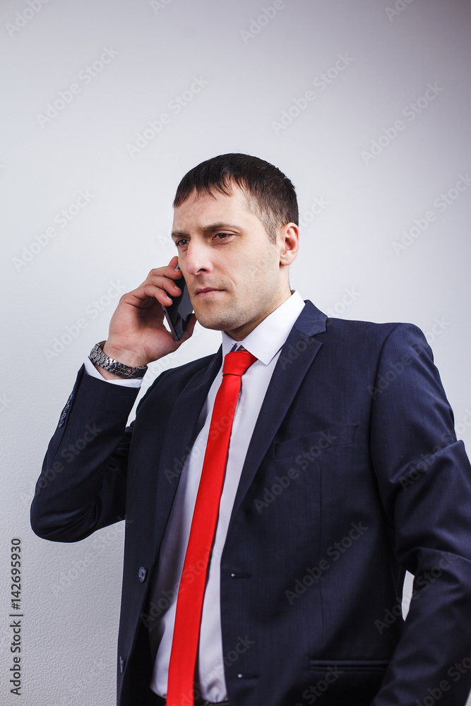 Naklejka premium A man in a business sui