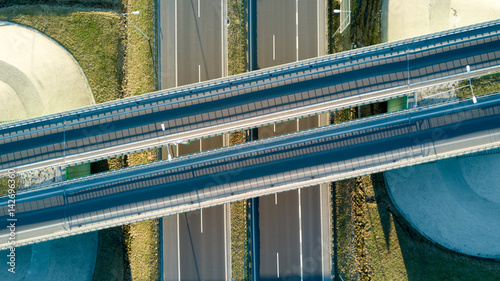 Skrzyżowanie dwóch autostrad