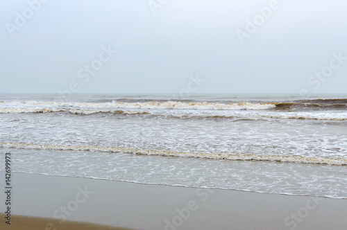 Lonely wild sand beach in Vietnam