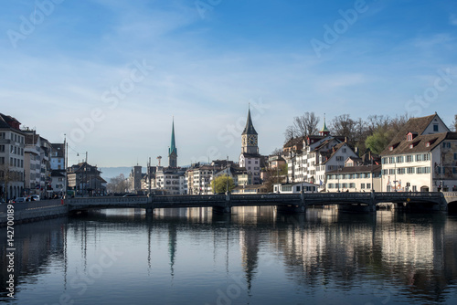 Cityscape of Historic Zurich center