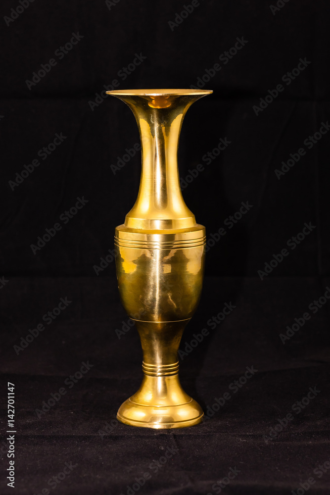 brass vase (ten inches tall, three wide) brass vase (ten inches tall, three wide)