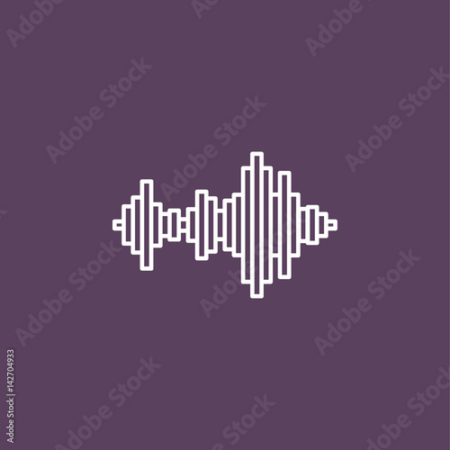 Sound wave music icon 