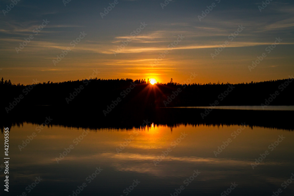 sunset over Lillsjön