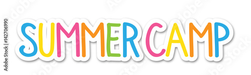 "SUMMER CAMP" Multicoloured Hand Lettering Banner