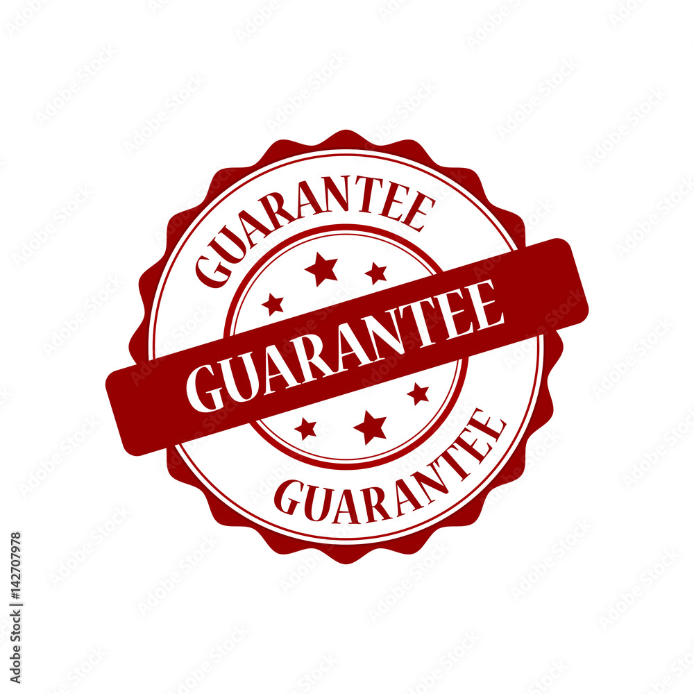 Obraz premium Guarantee red stamp illustration