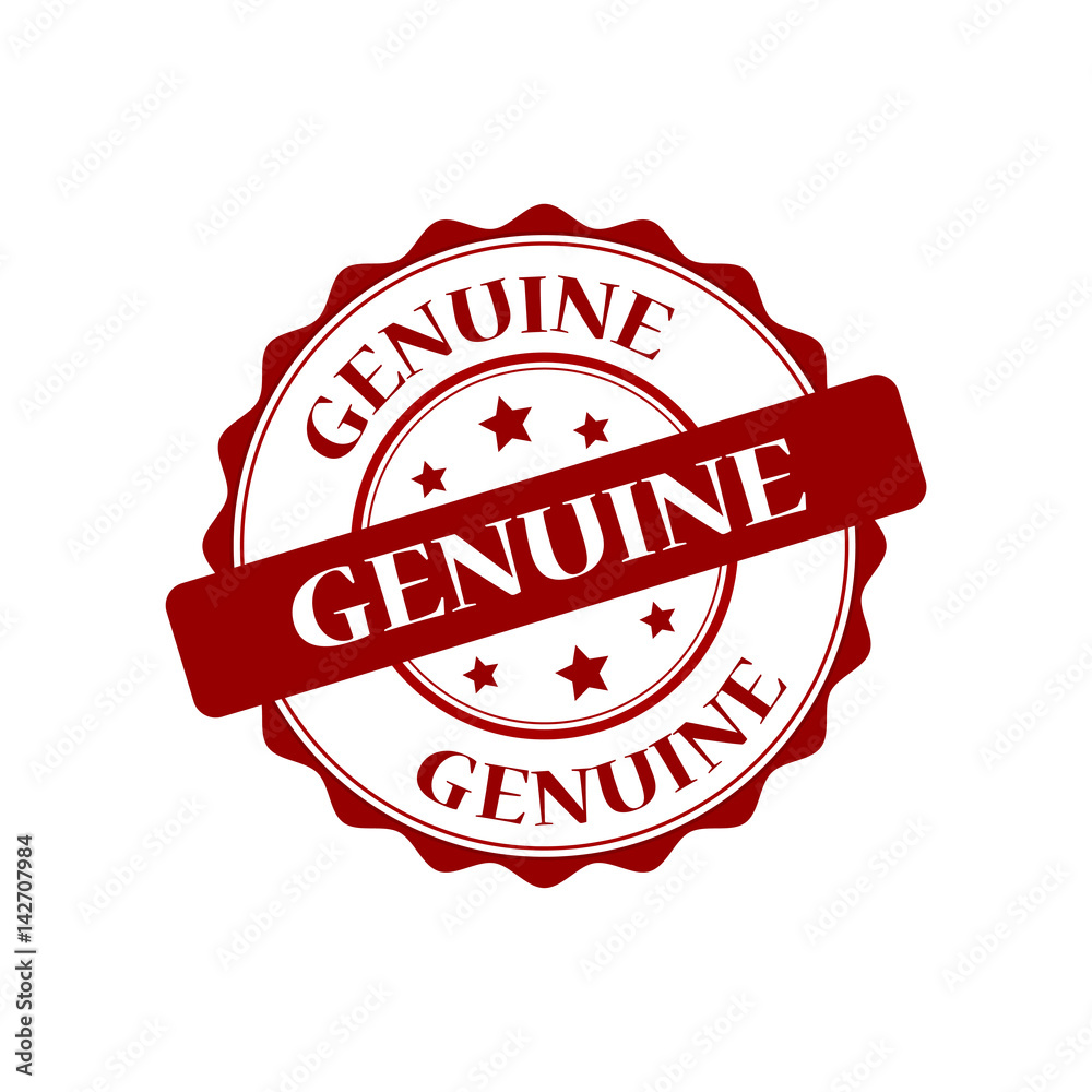 Obraz premium Genuine red stamp illustration
