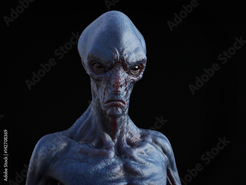 3D rendering of an alien creature.