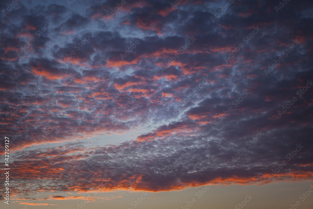 Cloudy summer sky