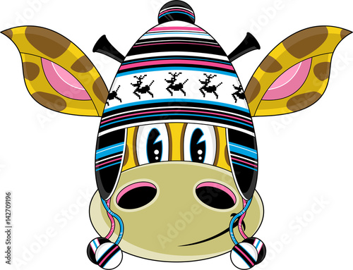 Cartoon Wooly Hat Giraffe 