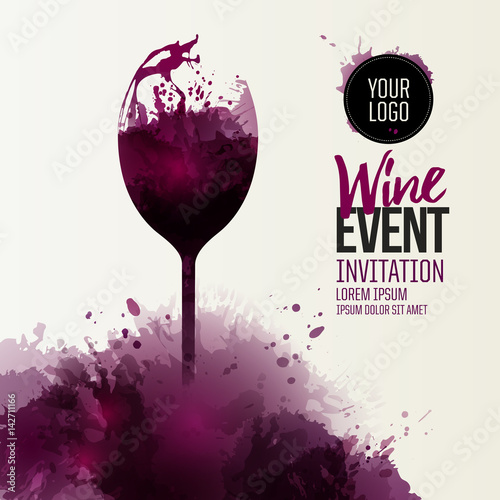 Invitation template for wine event or party