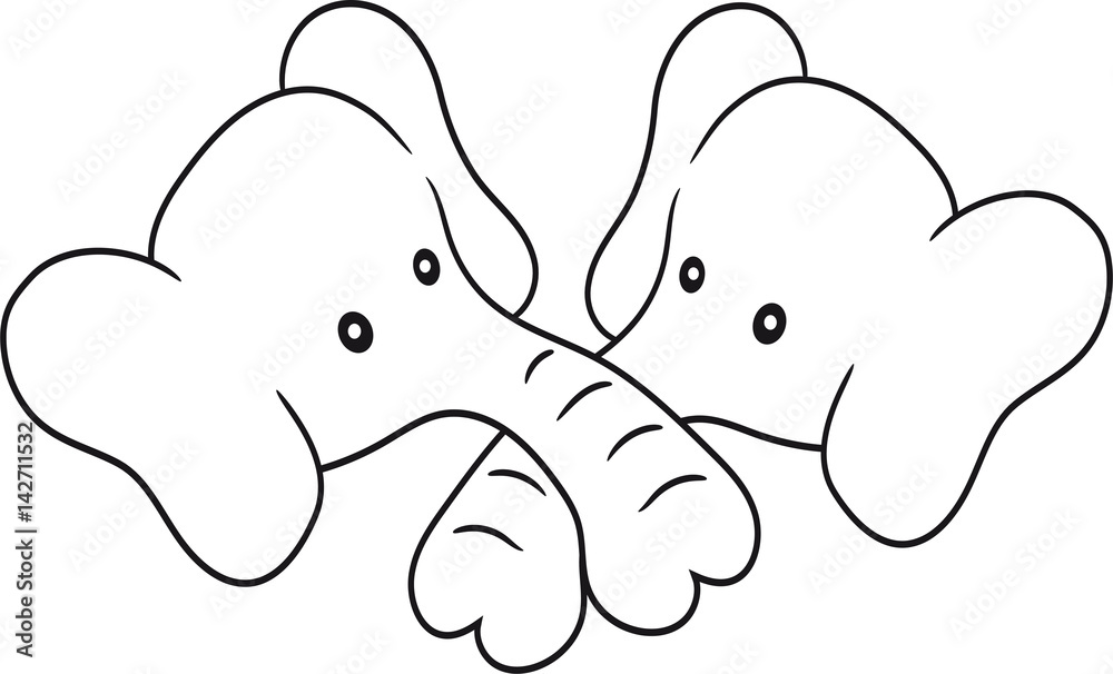 paar 2 freunde team geschwister liebe kopf gesicht kleiner süßer baby elefant kind niedlich gemalt paar 2 freunde team geschwister liebe kopf gesicht kleiner süßer baby elefant kind niedlich gemalt