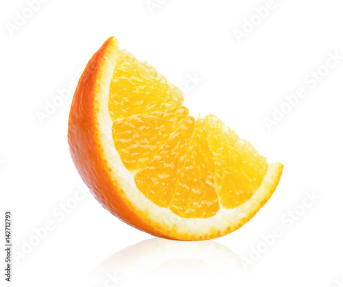 orange slice isolated on white background