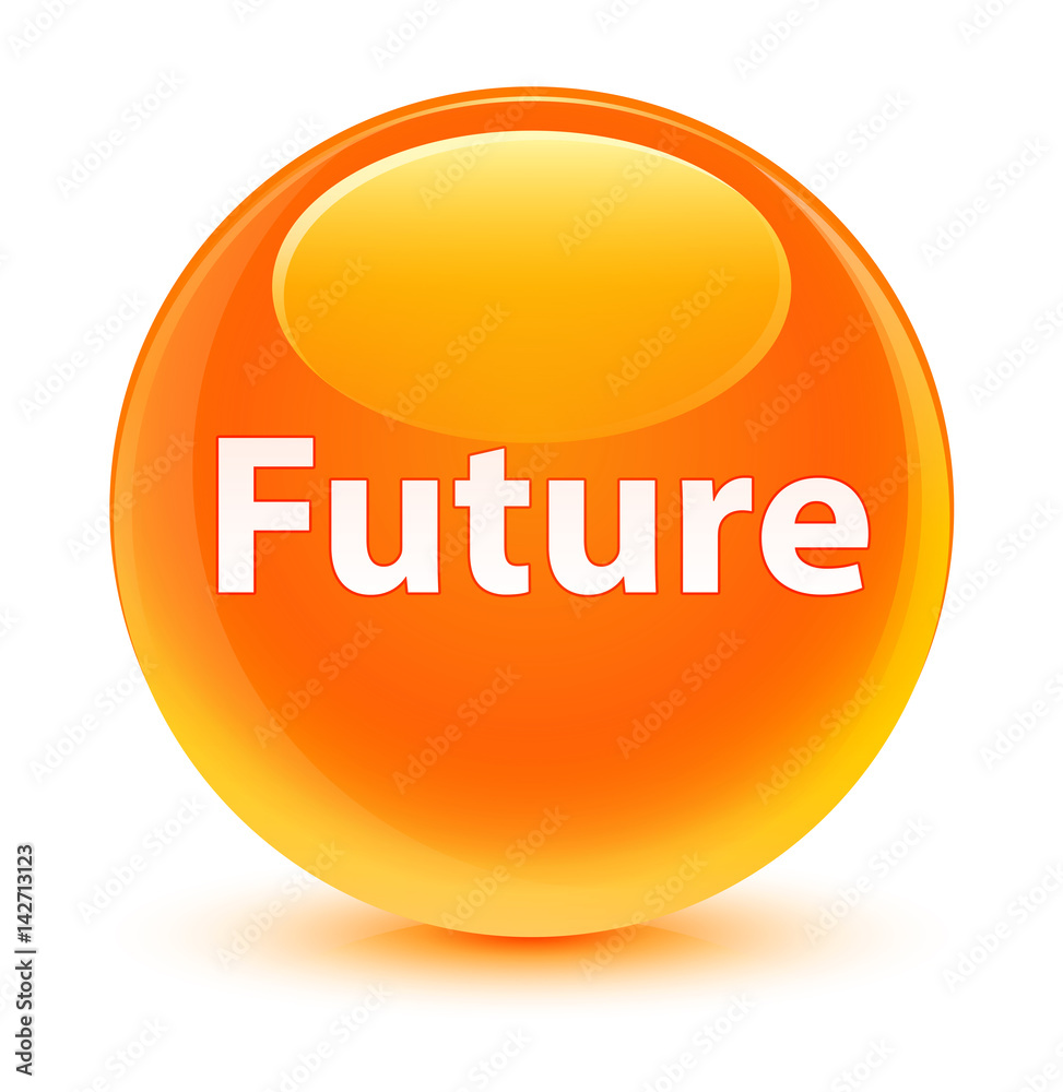 Future glassy orange round button Future glassy orange round button
