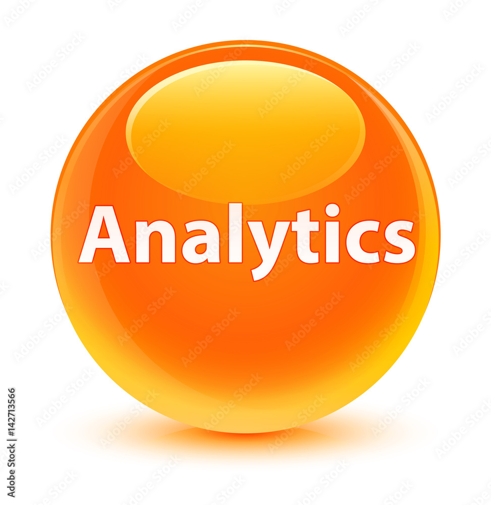 Analytics glassy orange round button Analytics glassy orange round button