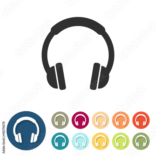 Button-Set bunt flach - Kopfhörer Headset