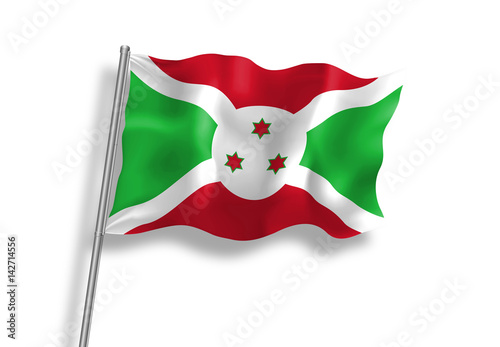 Drapeau du Burundi en qualité vectorielle 