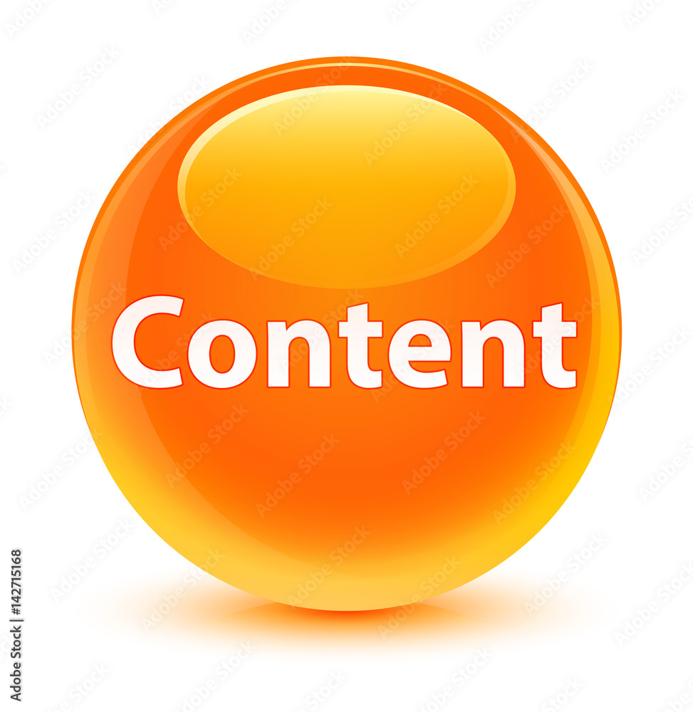 Content glassy orange round button Content glassy orange round button