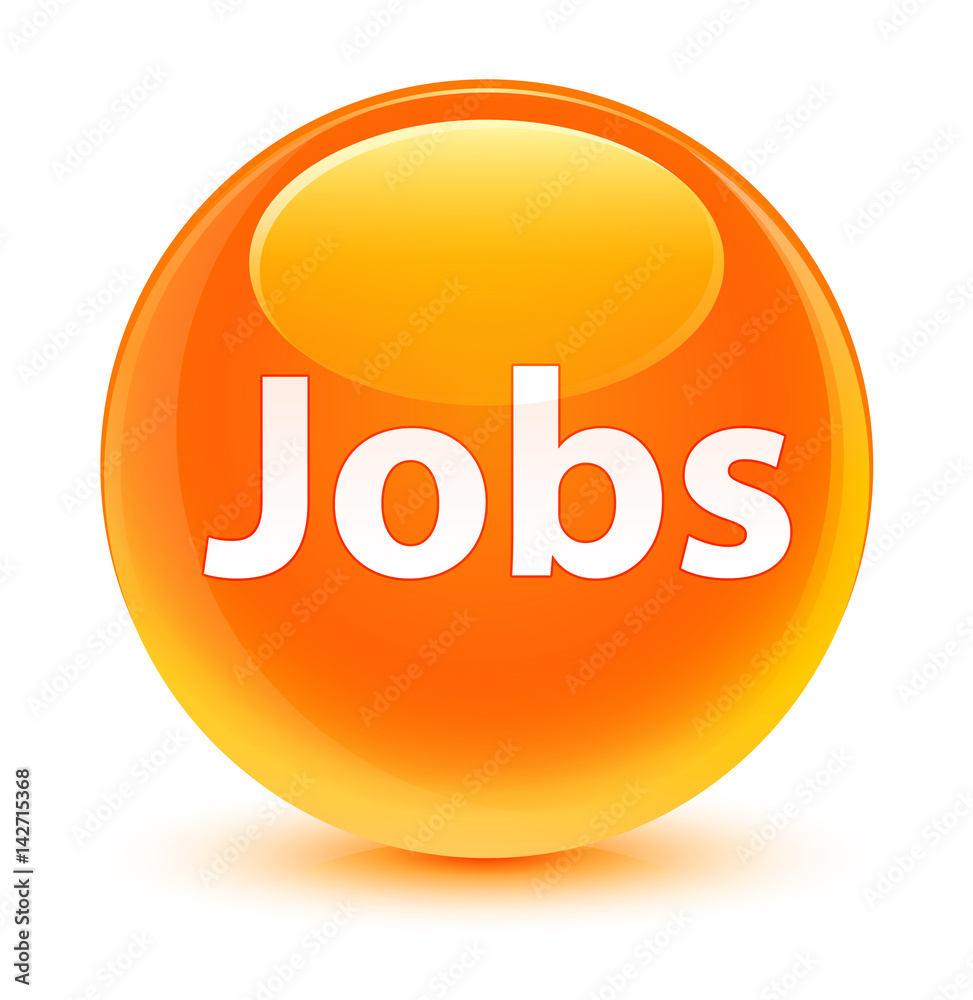 Jobs glassy orange round button Jobs glassy orange round button