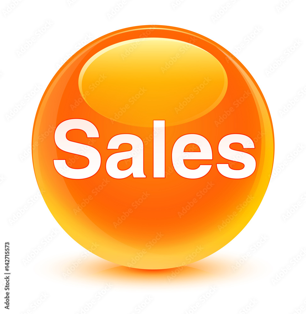 Sales glassy orange round button Sales glassy orange round button