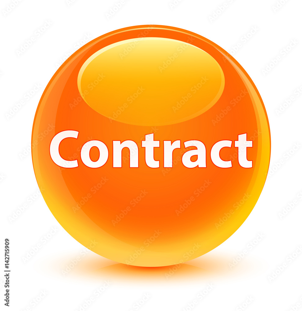 Contract glassy orange round button Contract glassy orange round button