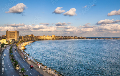 View of Alexandria harbor, Egypt