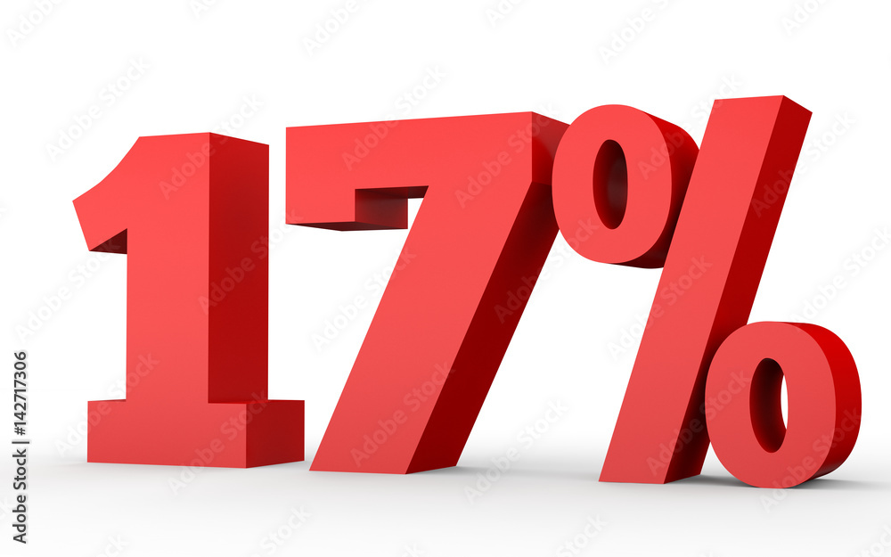 Seventeen percent off. Discount 17 %.