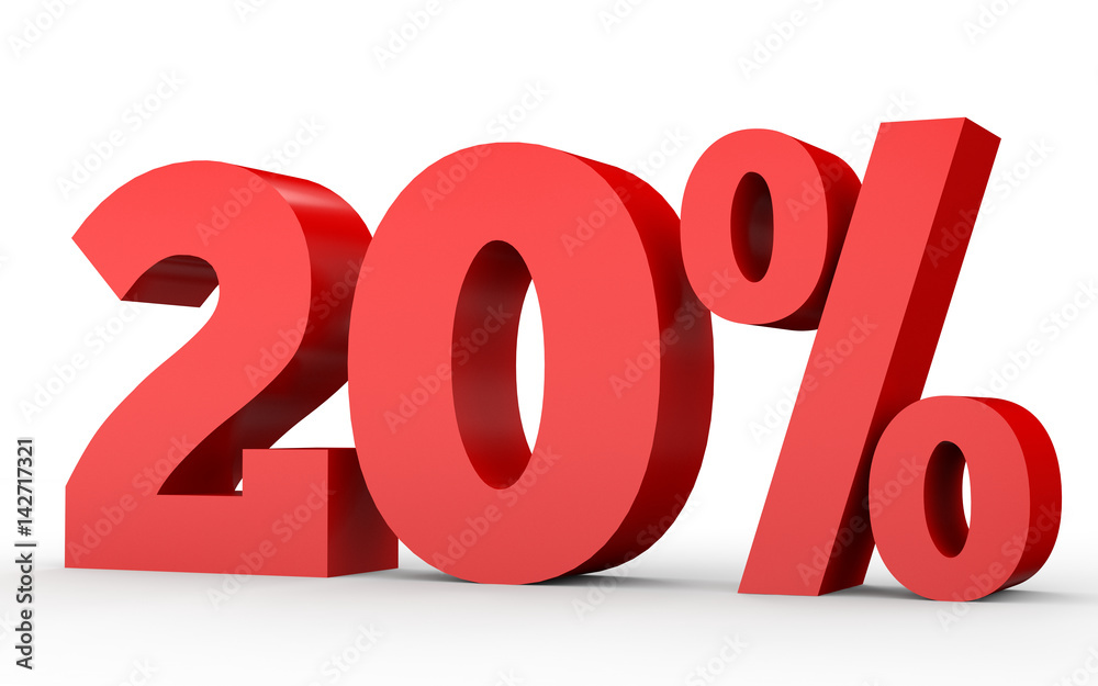 Twenty percent off. Discount 20 %. Twenty percent off. Discount 20 %.