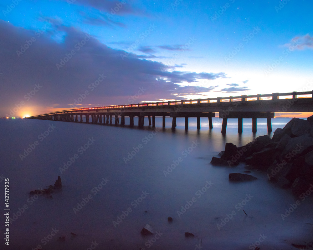 Bridge Light Painting Bridge Light Painting