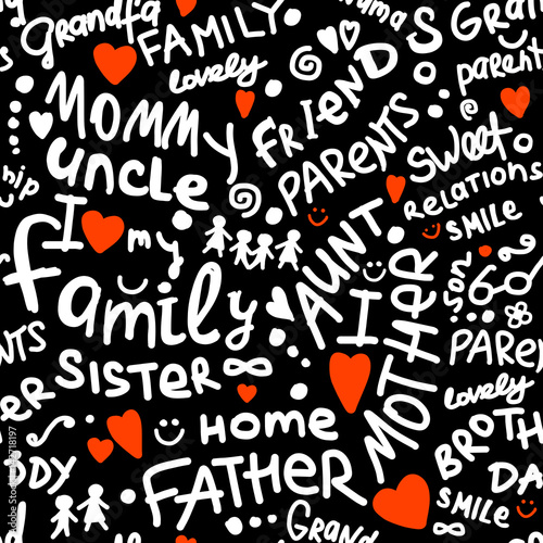 Family. seamless pattern for your design