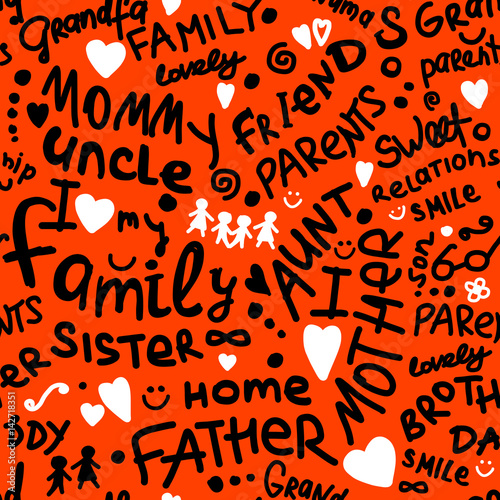 Family. seamless pattern for your design