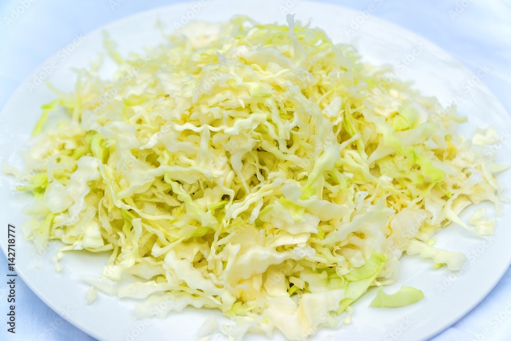 Shredded white cabage Shredded white cabage