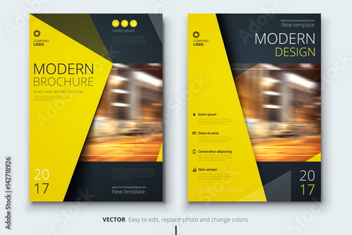 Corporate business annual report cover, brochure or flyer design. Leaflet presentation. Catalog with Abstract geometric background. Modern publication poster magazine, layout, template. A4 size