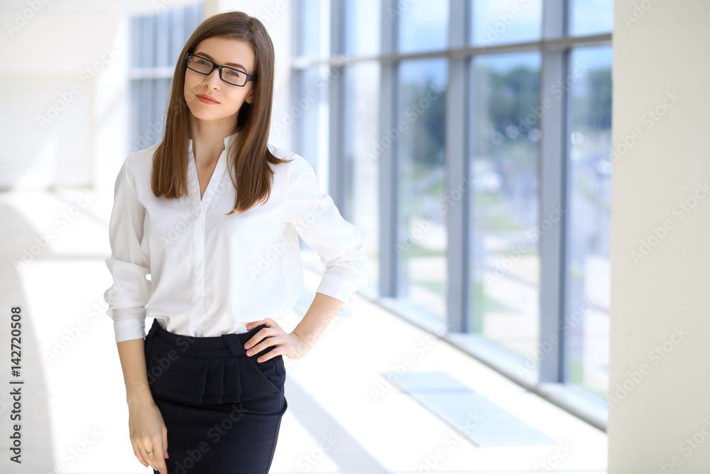 Portrait of modern business woman in the office Portrait of modern business woman in the office
