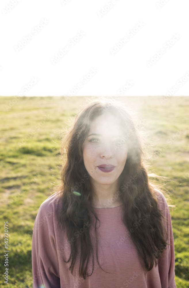 young woman smoking a cigarette young woman smoking a cigarette